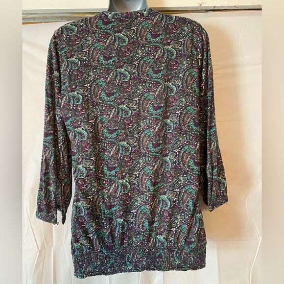 Lucky Brand Paisley Print Top - Picture 3 of 10